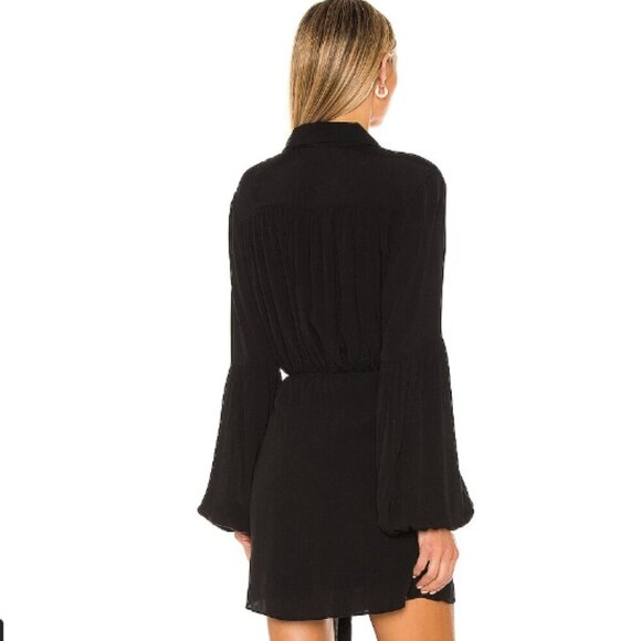 Elliatt Revolve Wren Ruched Asymmetrical Shirt Dress - Picture 3 of 10